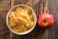 Apple sauce and cinnamon Royalty Free Stock Photo