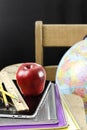 Apple and School Supplies Royalty Free Stock Photo