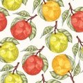 Apple seamless pattern Royalty Free Stock Photo
