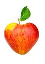 Apple in the shape of a heart Royalty Free Stock Photo
