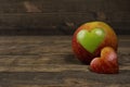 Apple in the shape of a heart Royalty Free Stock Photo