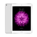Apple Silver iPad Air 2 with iOS 8 with lock screen on the display, designed by Apple Inc.