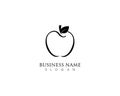 Apple simple black icon design vector