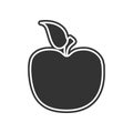 an Apple sketch icon. Element of Education for mobile concept and web apps icon. Glyph, flat icon for website design and Royalty Free Stock Photo