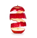 Apple with the skin in a spiral
