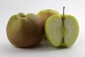 Apple and slice on white background Royalty Free Stock Photo