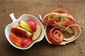 Apple Slices and Apple Peel Royalty Free Stock Photo