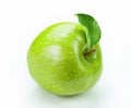 Apple with slices isolated white background