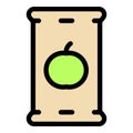 Apple snack pack icon vector flat