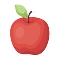 Apple. Snack at school. Lunch at the break.School And Education single icon in cartoon style vector symbol stock Royalty Free Stock Photo