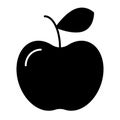 Apple solid icon. Fruit vector illustration isolated on white. Vitamin glyph style design, designed for web and app. Eps