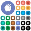 Apple solid round flat multi colored icons