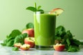 Apple-Spinach Smoothie Blend Royalty Free Stock Photo