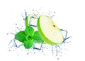 Apple splash water Royalty Free Stock Photo