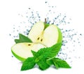 apple splash water Royalty Free Stock Photo