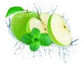 apple splash water Royalty Free Stock Photo