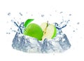 Apple splash water Royalty Free Stock Photo