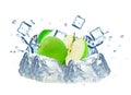 apple splash water Royalty Free Stock Photo