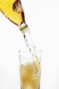 Apple spritzer being poured into glass Royalty Free Stock Photo