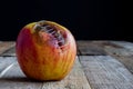 Apple with stapler Royalty Free Stock Photo