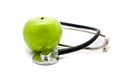 Apple and stetoskop Royalty Free Stock Photo