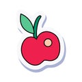 Apple Sticker Illustration Royalty Free Stock Photo