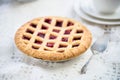 Apple, Strawberry and Blackberry Lattice Pie Royalty Free Stock Photo