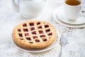 Apple, Strawberry and Blackberry Lattice Pie Royalty Free Stock Photo