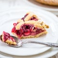 Apple, Strawberry and Blackberry Lattice Pie Royalty Free Stock Photo