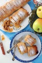 Apple Strudel or Apfelstrudel Royalty Free Stock Photo