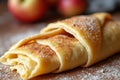 Apple Strudel Making Procedure Royalty Free Stock Photo