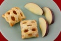 Apple strudel and slices of apple