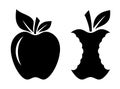 Apple and stub vector icon