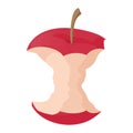 Apple stump icon, cartoon style Royalty Free Stock Photo