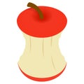 Apple stump icon, isometric 3d style Royalty Free Stock Photo