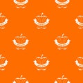 Apple stump pattern vector orange