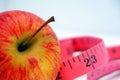 Apple and Tape Measure Royalty Free Stock Photo