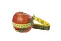 Apple with tape measure Royalty Free Stock Photo