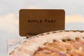 Apple tart with price tag Royalty Free Stock Photo