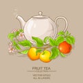 Apple tea in teapot