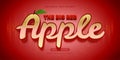 Apple editable text effect style vector