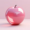 The apple is transparent. Made of thin glass from the island of Murano. Conceptual photography.