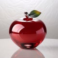 The apple is transparent. Made of thin glass from the island of Murano.