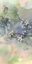 Apple tree bloom watercolor Royalty Free Stock Photo