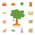 Apple tree colored icon. Detailed set of colored education icons. Premium graphic design. One of the collection icons for websites Royalty Free Stock Photo