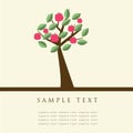 Apple tree. Design for greeting card Royalty Free Stock Photo