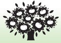 Apple tree drawing Royalty Free Stock Photo