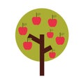 Apple tree isolated icon Royalty Free Stock Photo