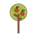 Apple tree isolated icon Royalty Free Stock Photo