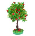 The apple-tree made with own hands from beads Royalty Free Stock Photo